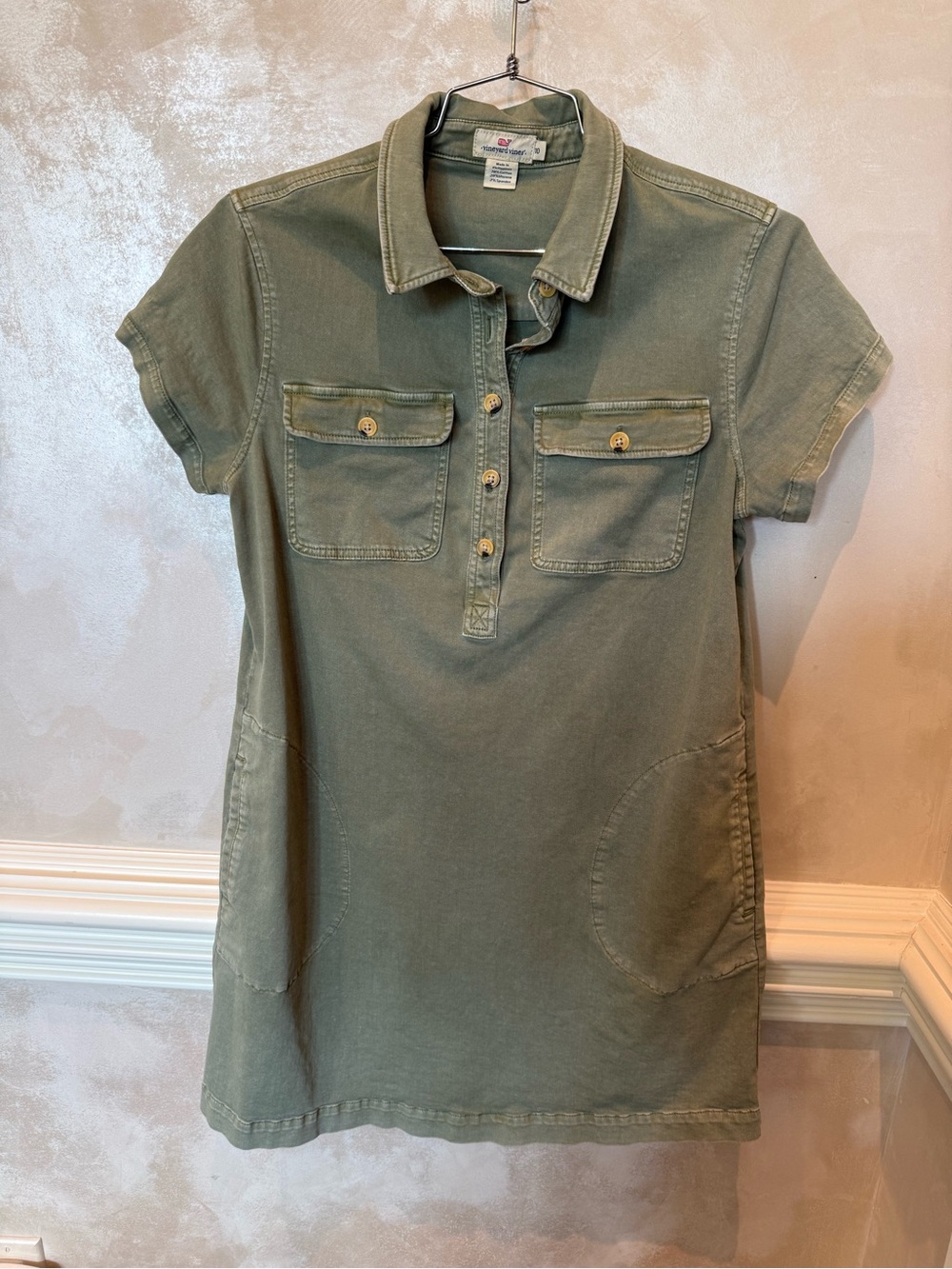 Vineyard Vines Olive Green Polo Shirt Dress